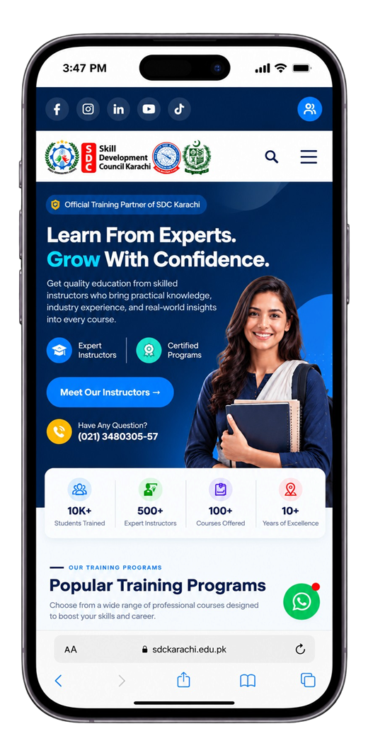 SDC Karachi mobile version
