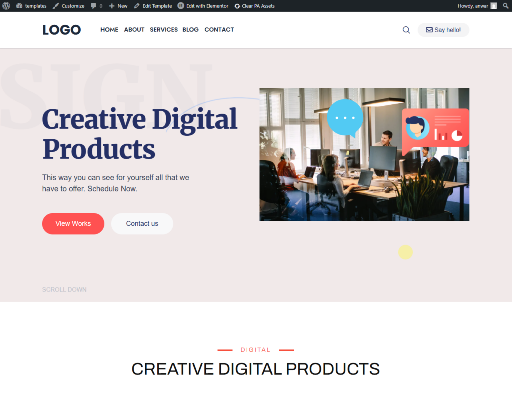 Web-Template/h2, digital-product/h1