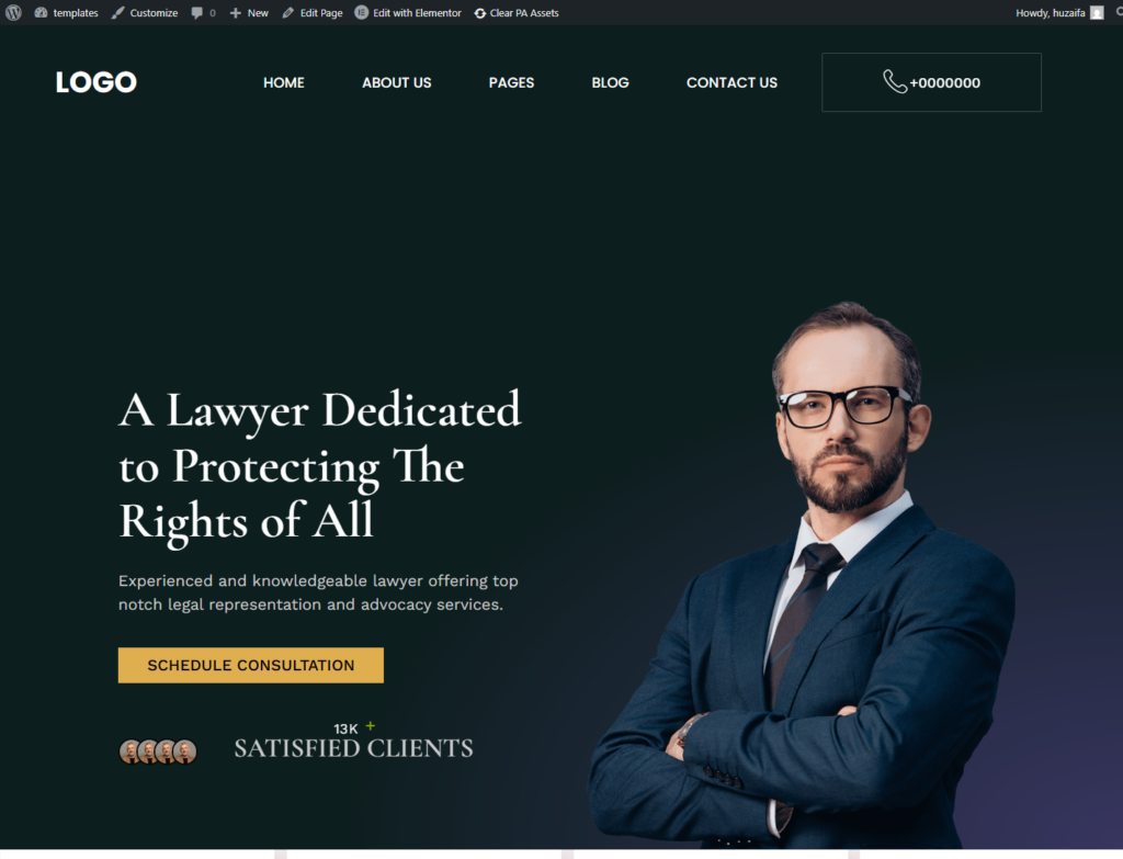 Web-Template/h2, lawyer/h1